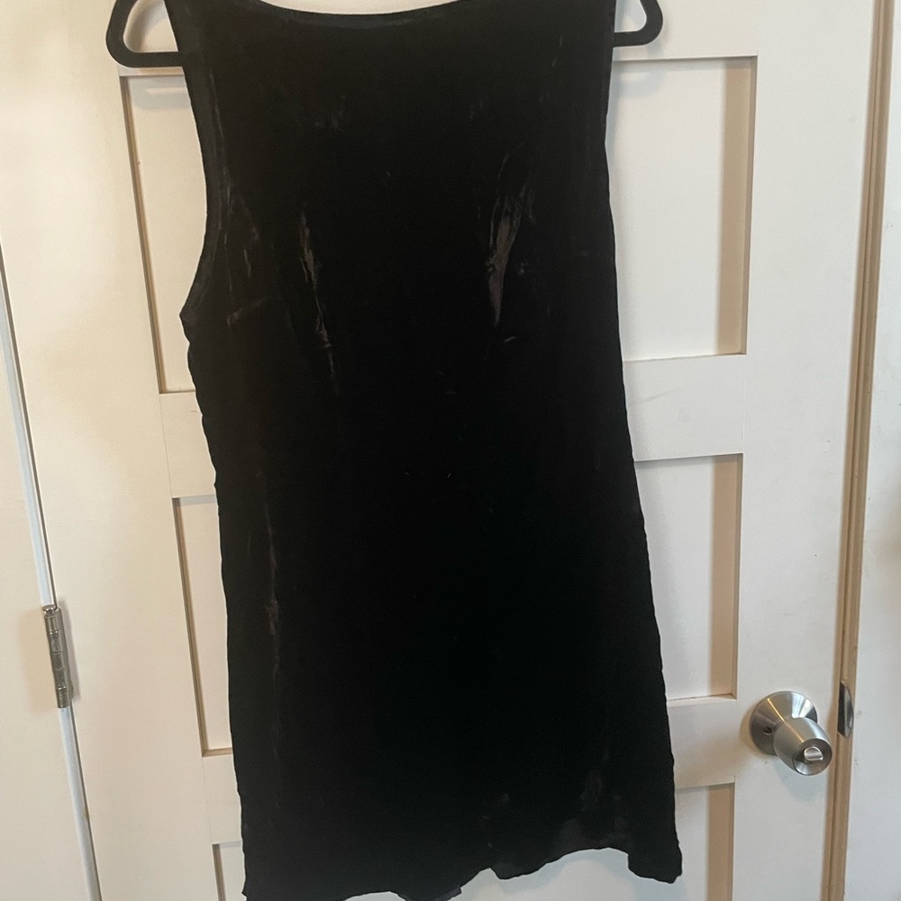 Reformation Black Velvet Mini Dress